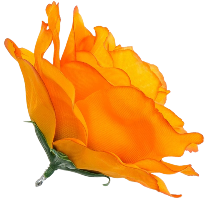 [w04022] Róża główka 13cm pomarańczowa cieniowana