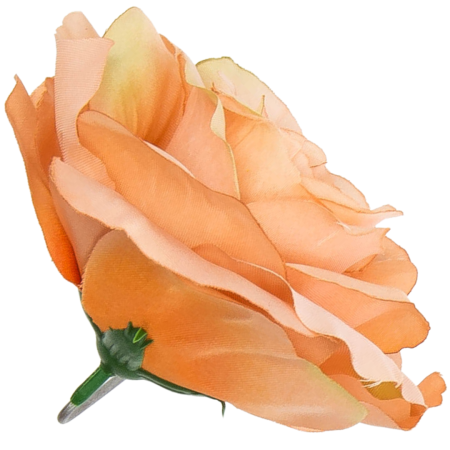 [w04023] Róża główka 13cm ciemno-morelowy