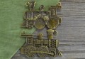 10874 Zawieszka duża lokomotywa w kolorze brązu