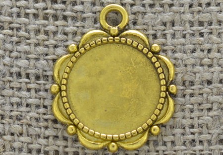 [20113] Baza medalionu złota na kaboszon 14mm