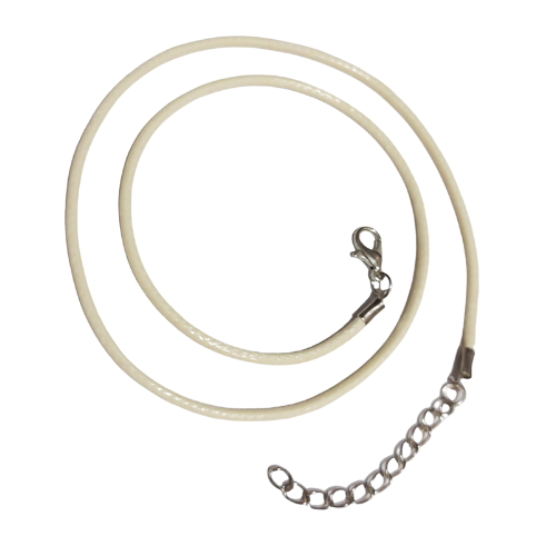 [15158] Baza naszyjnika imitacja skóry ecru