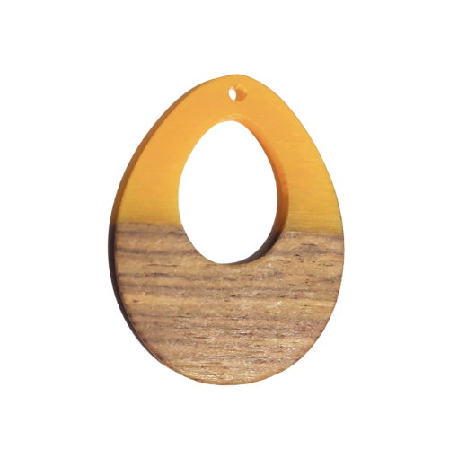 [-0720] Element ozdobny zawieszka łezka brązowo-miodowa