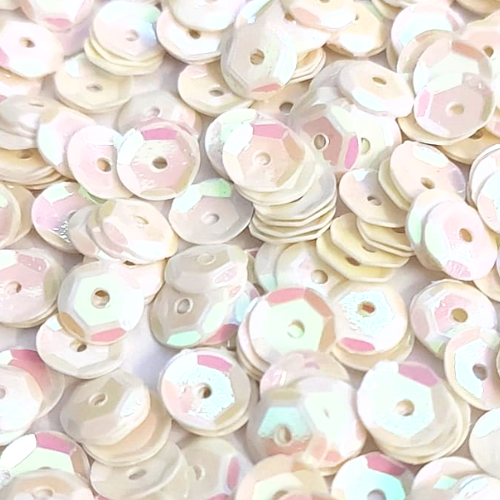 [555668] Cekiny łamane kremowe opalizujące 6mm 12 gram