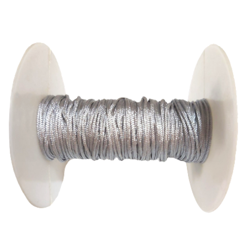 [73850] Sznurek nylonowy 2mm srebrny 4m