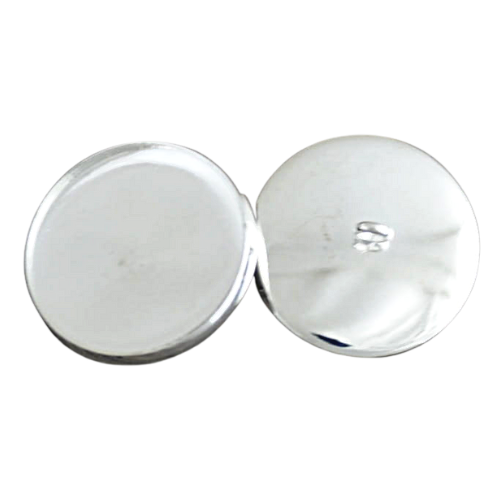 [11906b] Baza guzika na kaboszon 18mm posrebrzana gat.II