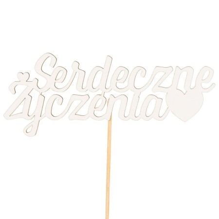 [d04055] Topper na tort z beermaty "Serdeczne życzenia"