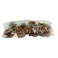 [59xg1501] Szyszki dekoracyjne sosnowe naturalne drucik 4-5cm 12szt