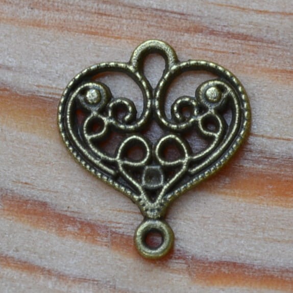 Łącznik ozdobny ażurowe serce