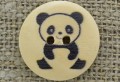 {873104} Guzik drewniany ozdobny panda