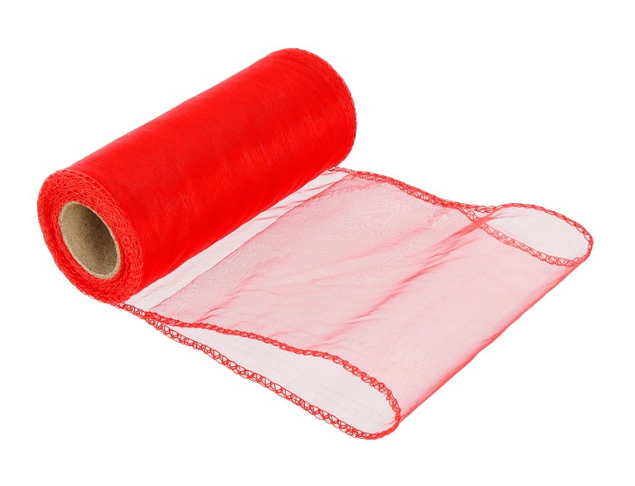 [821020] Organza obszyta na rolce 12cm 9m RED