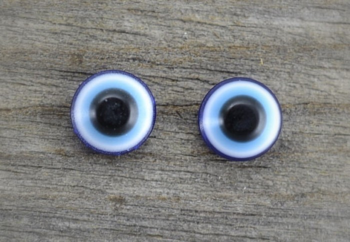 046150 Kaboszon z żywicy tureckie oko 6mm 15szt