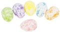 [w13008] Jajka styropianowe nakrapiane 3x4cm białe w plamki 5 kolorów