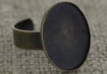 [10336] Klasyczna baza pierścionka w kolorze brązu na kaboszon 18*13mm