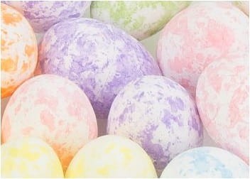 [w13012] Jajka styropianowe nakrapiane 3x5cm białe w plamki 5 kolorów