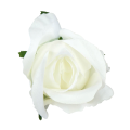 [w0433] Róża główka 9cm biała