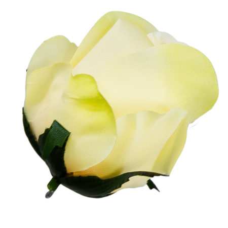 [w04055] Róża główka 9cm kremowo-żółta