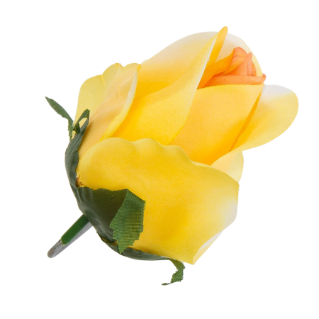 [w04060] Róża główka 9cm żółto-pomarańczowo-biała