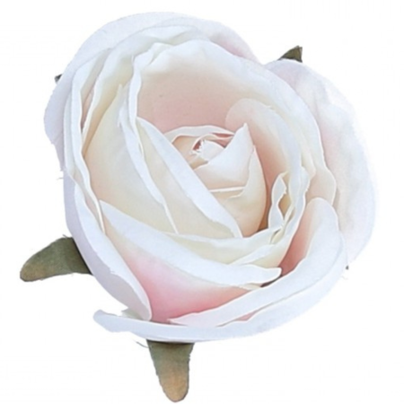 [w04079] Róża główka 6cm kremowo-różowa