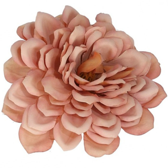 [w04113] Główka kwiatowa dalia łososiowo-pomarańczowa 11cm