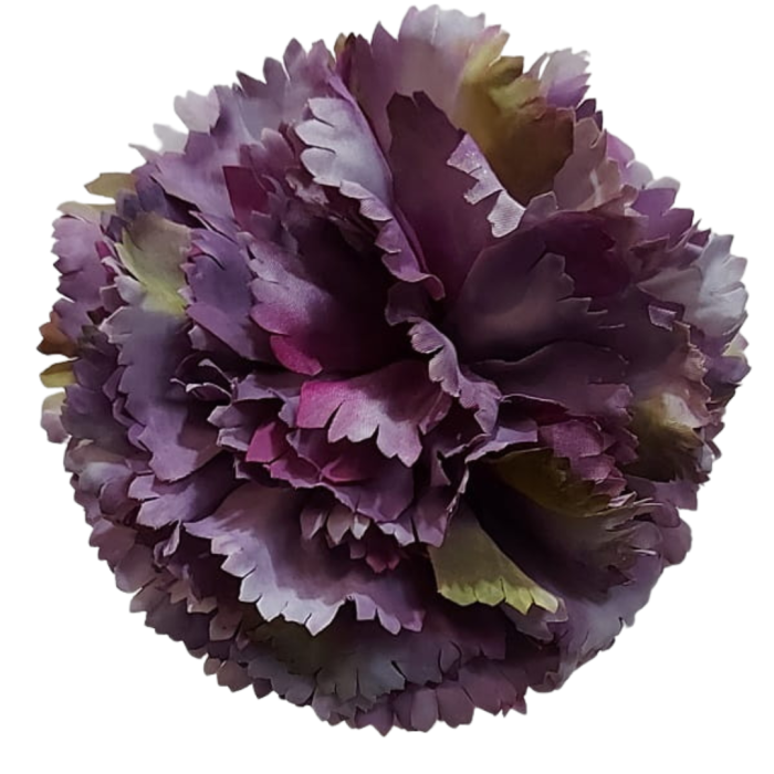 [w04122] Główka duża goździk fioletowo-zielony 11cm