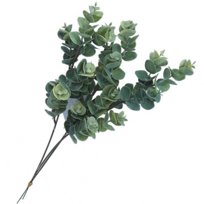 [680752] Gałązka pojedyncza eukaliptus zielony cieniowany 38cm