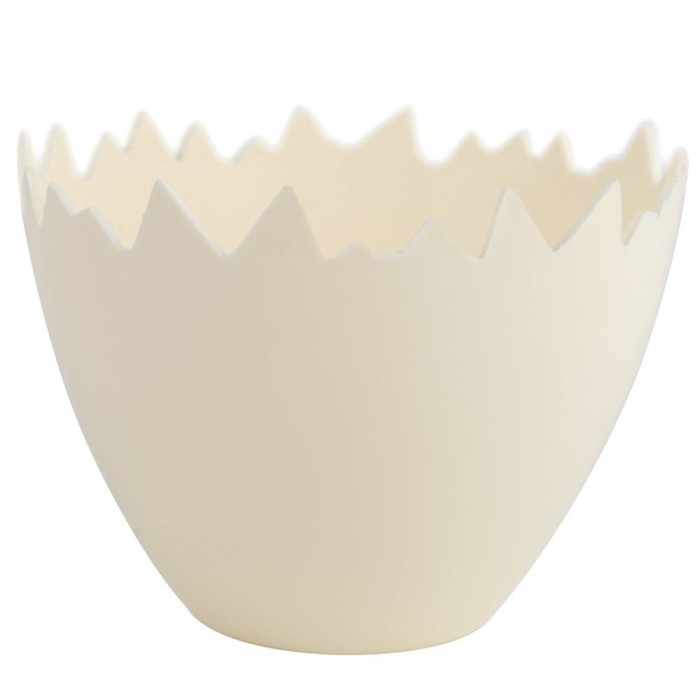 [60457] Plastikowa osłonka skorupka jajka mała kremowa