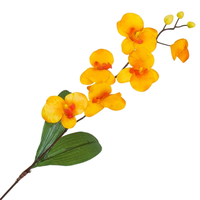 [w04133] Storczyk satynowy gałązka 75cm jasnopomarańczowy