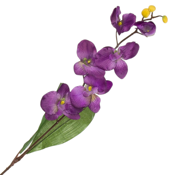 [w04136] Storczyk satynowy gałązka 75cm fiołkowy