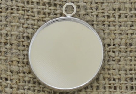 [301116] Baza medalionu srebrna na kaboszon 18mm