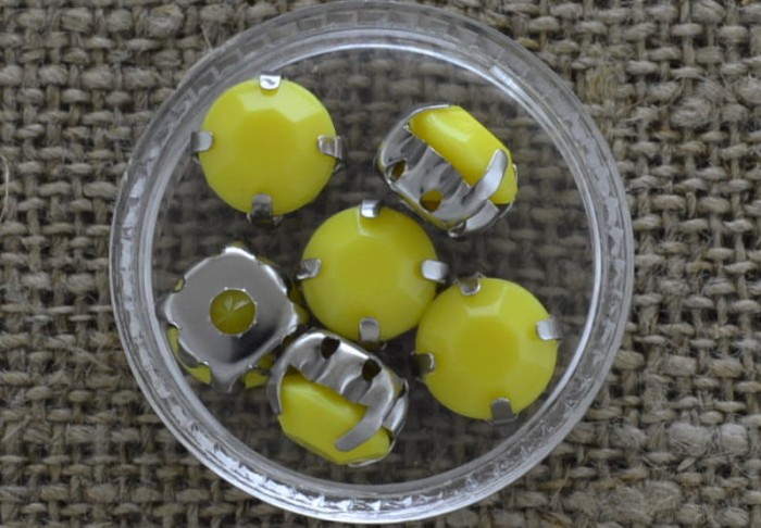 702229 Koralik akrylowy perełka 8mm żółta