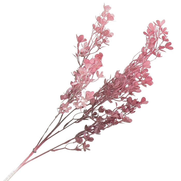 [680771] Gałązka ozdobna drobne kwiatuszki przydymione różowe