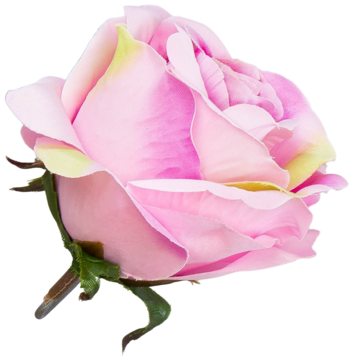 [w04161] Róża główka 9cm jasnoróżowa cieniowana