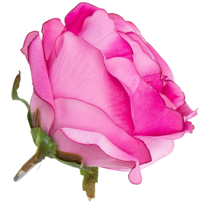 [w04162] Róża główka 9cm różowa cieniowana