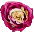 [w04163] Róża główka 9cm amarantowa z kremowym środkiem