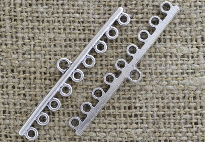 571112 Łącznik klasyczny końcówka w kolorze srebrnym 45mm