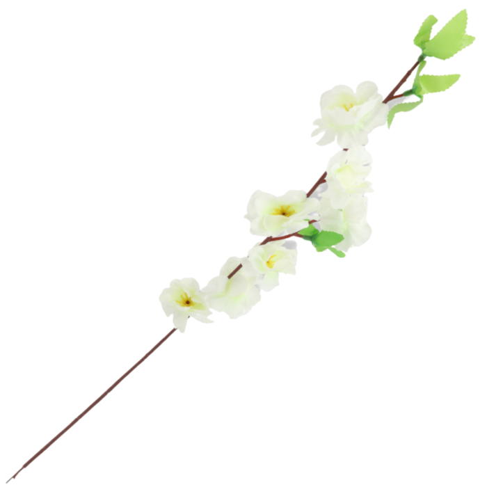 [608258] Gałązka jabłoni pojedyncza drobna 60cm kremowa