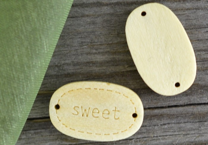 {87314} Łącznik drewniany jasny sweet 4szt