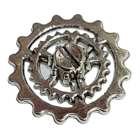 [312268] Element ozdobny steampunk tryb w kolorze srebrnym 21mm 