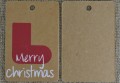 [ś07403] Papierowe metki do biżuterii z nadrukiem 75*50mm "Merry christmas" skarpeta