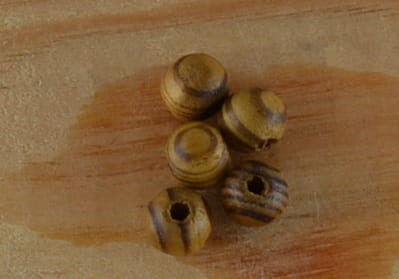 {87313} Koraliki drewniane brązowe 8mm 25 sztuk