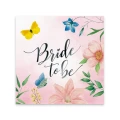 [d04081] Serwetki papierowe różowe Bride to be kwiaty 10szt