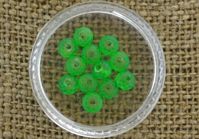 701206 Koralik fasetowany rondelle 4,5*3,5mm zielony 12szt