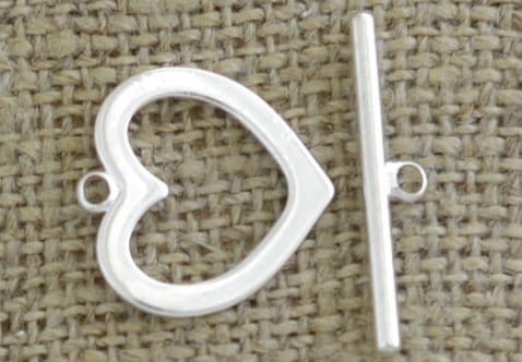 [31525] Zapięcie amerykańskie serce srebrne