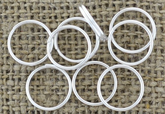 301015 Ogniwka sprężynki okrągłe 10mm w kolorze srebrnym 30szt