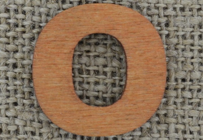 [873150] Element ozdobny literka drewniana "O" 5szt