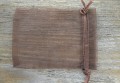 1060270 Woreczek z organzy 9*7cm brązowy 3szt