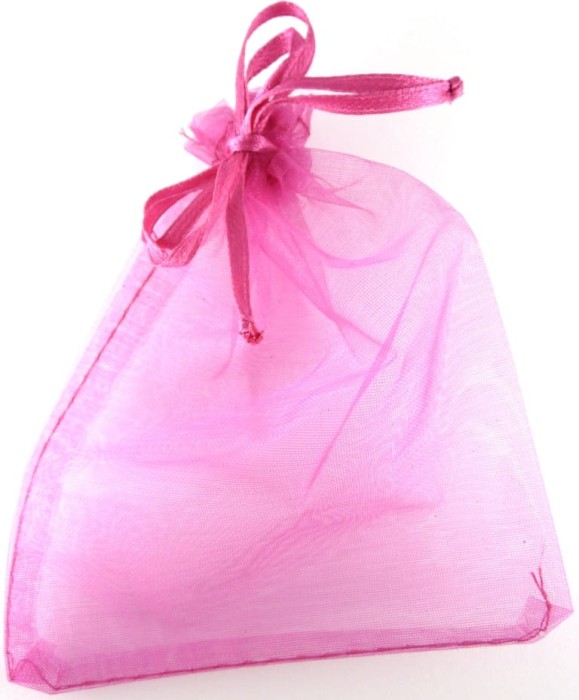 Torebka z organzy 10*12cm różowa