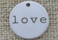 Zawieszka ze stali nierdzewnej moneta "love"