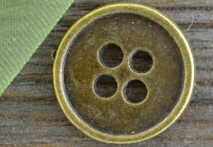 11258 Element ozdobny guzik w kolorze brązu 2szt