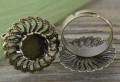  10362 Ozdobna baza pierścionka w kolorze brązu na kaboszon 10mm